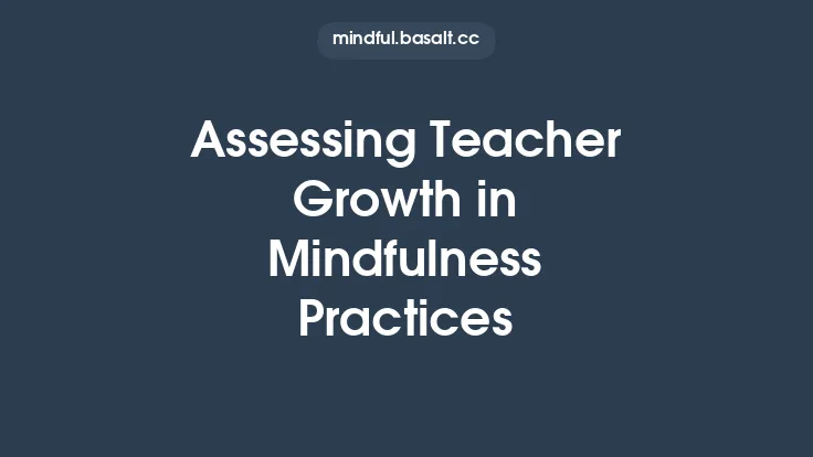 Assessing Teacher Growth in Mindfulness Practices Thumbnail