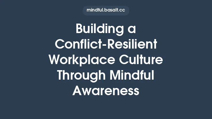 Building a Conflict‑Resilient Workplace Culture Through Mindful Awareness Thumbnail