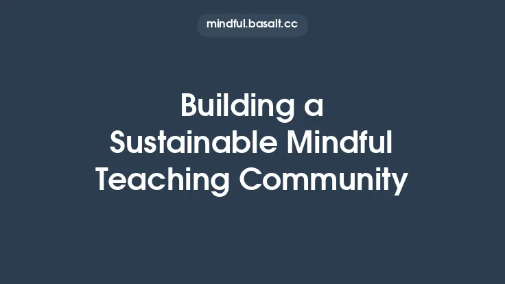 Building a Sustainable Mindful Teaching Community Thumbnail