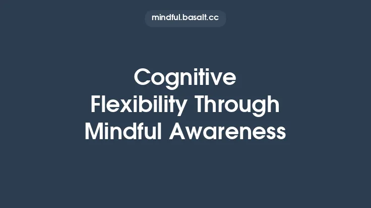 Cognitive Flexibility Through Mindful Awareness Thumbnail