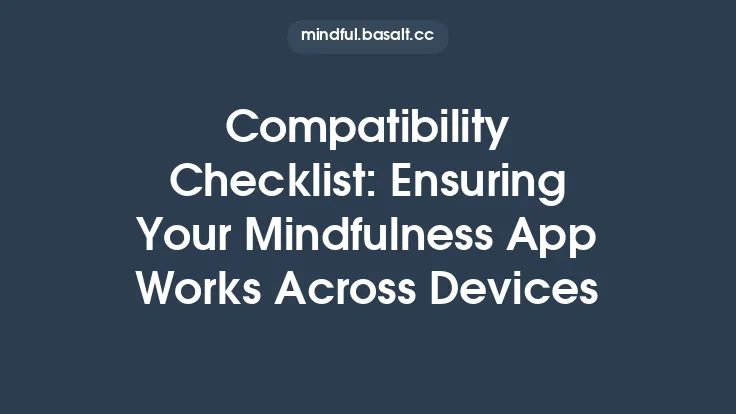 Compatibility Checklist: Ensuring Your Mindfulness App Works Across Devices Thumbnail