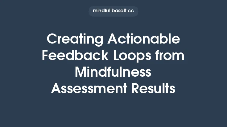 Creating Actionable Feedback Loops from Mindfulness Assessment Results Thumbnail
