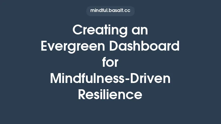 Creating an Evergreen Dashboard for Mindfulness‑Driven Resilience Thumbnail