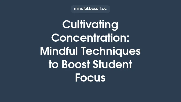 Cultivating Concentration: Mindful Techniques to Boost Student Focus Thumbnail