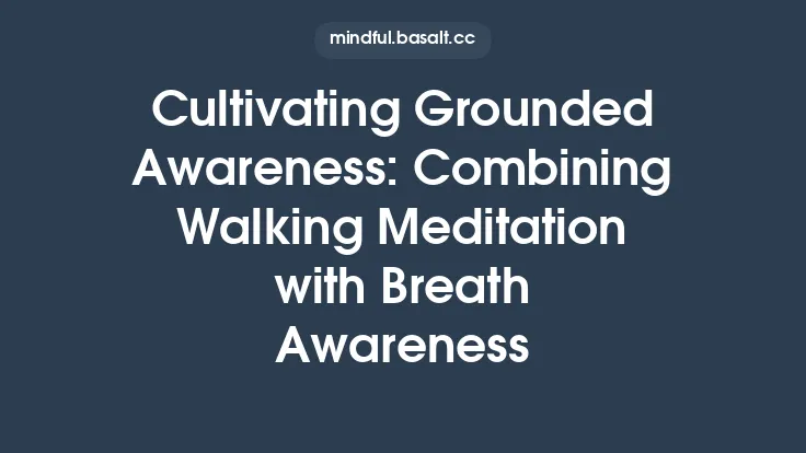 Cultivating Grounded Awareness: Combining Walking Meditation with Breath Awareness Thumbnail