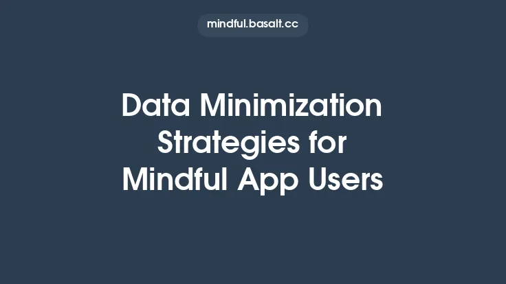 Data Minimization Strategies for Mindful App Users Thumbnail