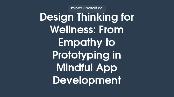 Design Thinking for Wellness: From Empathy to Prototyping in Mindful App Development Thumbnail