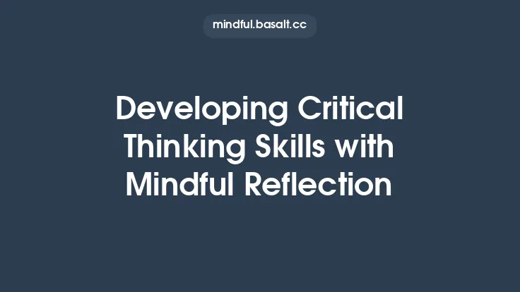 Developing Critical Thinking Skills with Mindful Reflection Thumbnail
