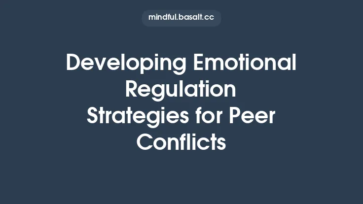 Developing Emotional Regulation Strategies for Peer Conflicts Thumbnail