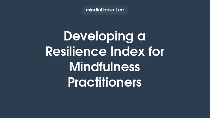 Developing a Resilience Index for Mindfulness Practitioners Thumbnail