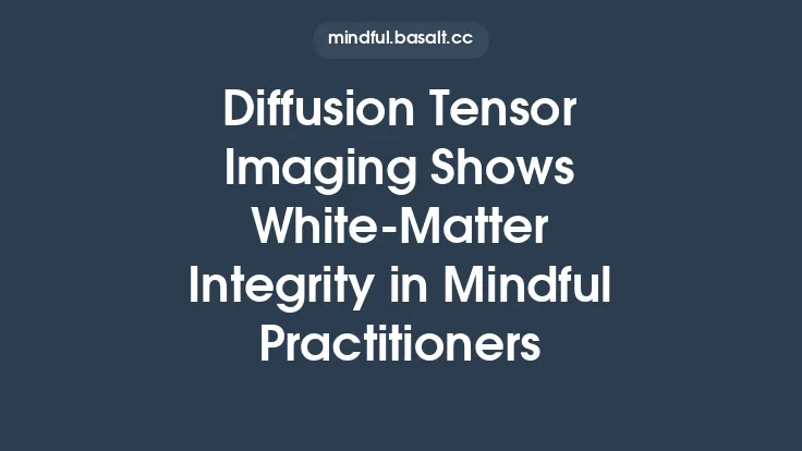 Diffusion Tensor Imaging Shows White‑Matter Integrity in Mindful Practitioners Thumbnail