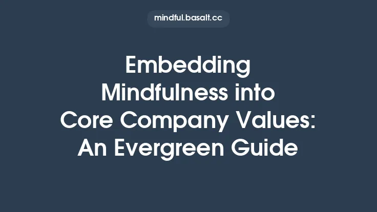 Embedding Mindfulness into Core Company Values: An Evergreen Guide Thumbnail
