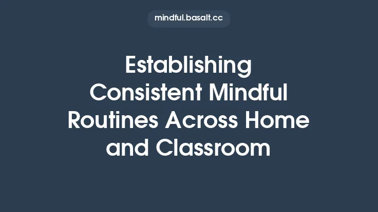 Establishing Consistent Mindful Routines Across Home and Classroom Thumbnail