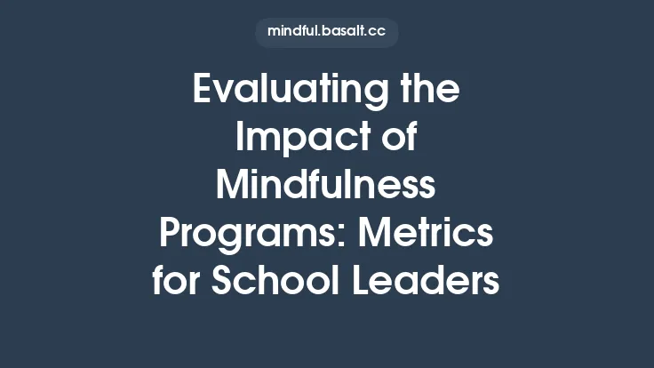 Evaluating the Impact of Mindfulness Programs: Metrics for School Leaders Thumbnail