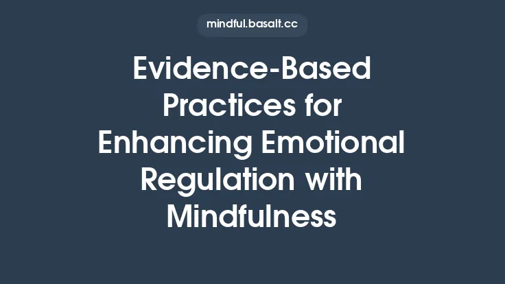 Evidence‑Based Practices for Enhancing Emotional Regulation with Mindfulness Thumbnail