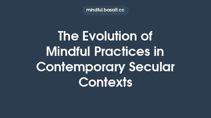 The Evolution of Mindful Practices in Contemporary Secular Contexts Thumbnail