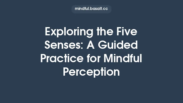 Exploring the Five Senses: A Guided Practice for Mindful Perception Thumbnail