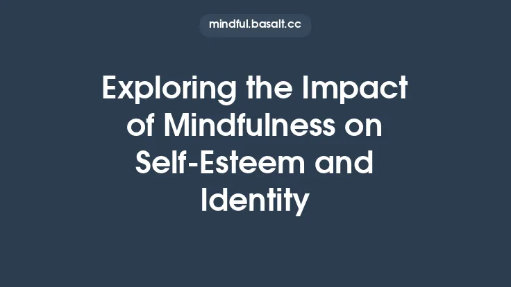 Exploring the Impact of Mindfulness on Self‑Esteem and Identity Thumbnail