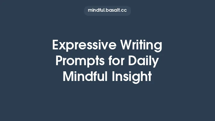 Expressive Writing Prompts for Daily Mindful Insight Thumbnail
