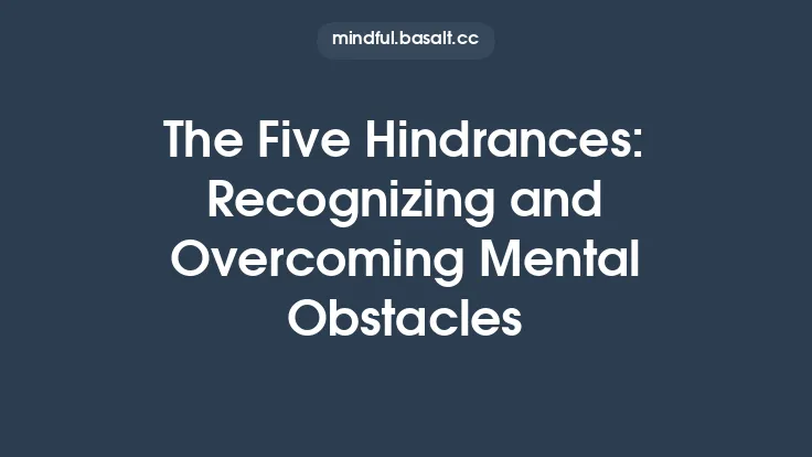 The Five Hindrances: Recognizing and Overcoming Mental Obstacles Thumbnail