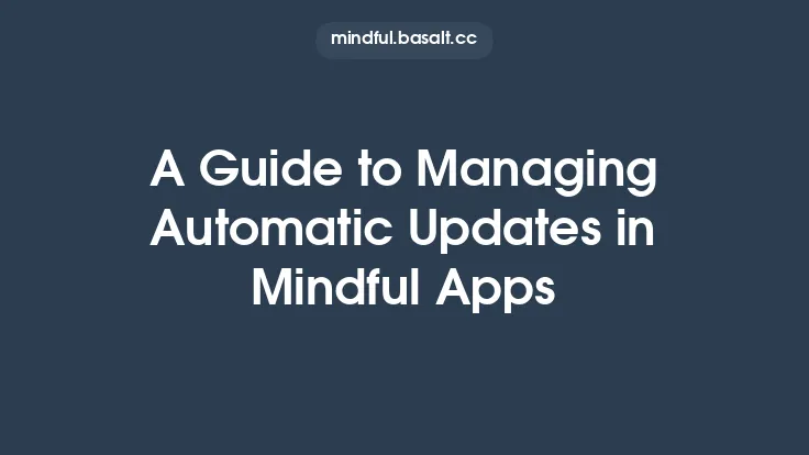A Guide to Managing Automatic Updates in Mindful Apps Thumbnail