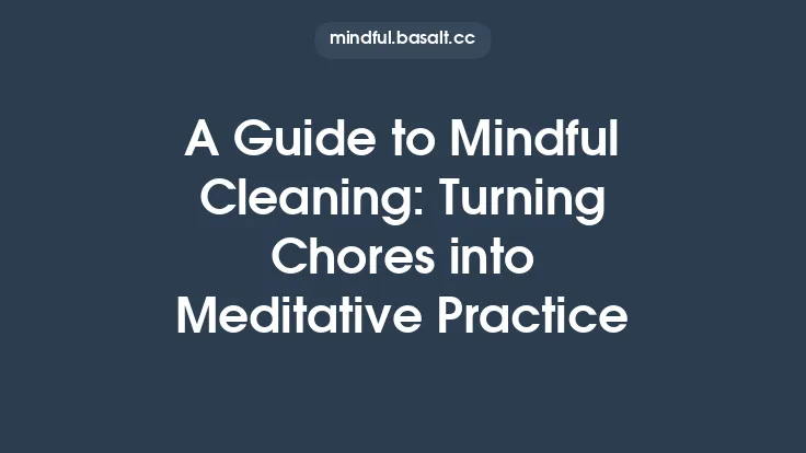 A Guide to Mindful Cleaning: Turning Chores into Meditative Practice Thumbnail