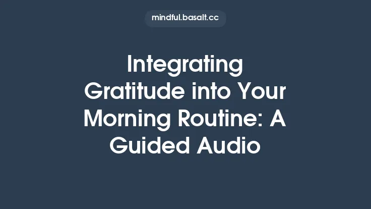 Integrating Gratitude into Your Morning Routine: A Guided Audio Thumbnail