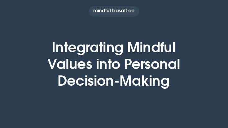 Integrating Mindful Values into Personal Decision‑Making Thumbnail