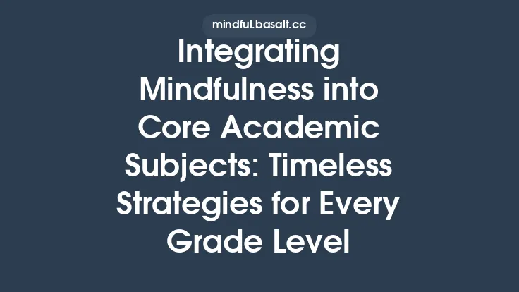 Integrating Mindfulness into Core Academic Subjects: Timeless Strategies for Every Grade Level Thumbnail