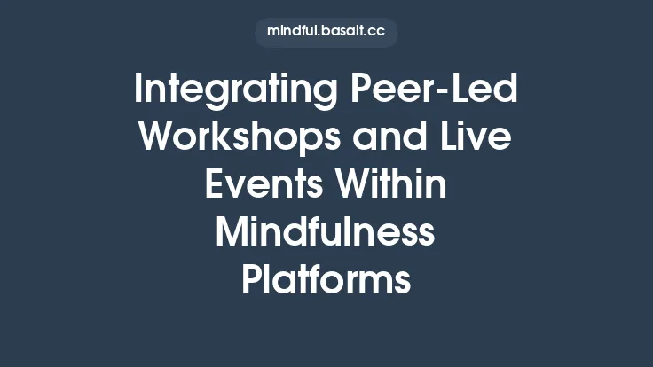 Integrating Peer‑Led Workshops and Live Events Within Mindfulness Platforms Thumbnail