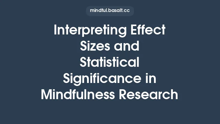 Interpreting Effect Sizes and Statistical Significance in Mindfulness Research Thumbnail
