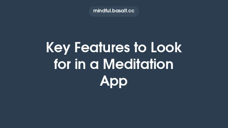 Key Features to Look for in a Meditation App Thumbnail