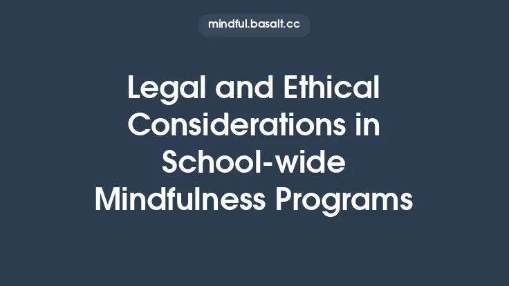 Legal and Ethical Considerations in School‑wide Mindfulness Programs Thumbnail