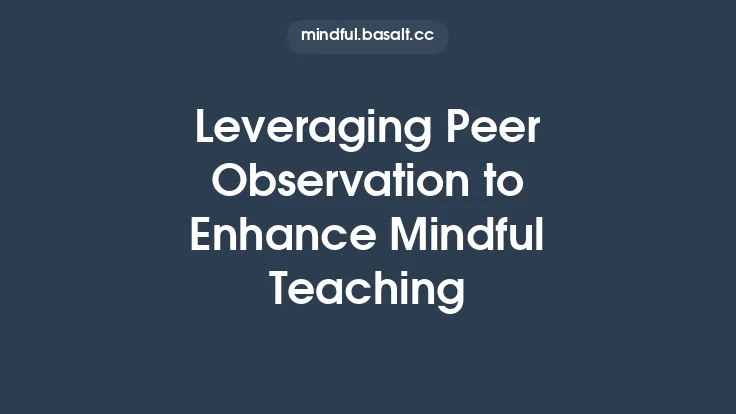Leveraging Peer Observation to Enhance Mindful Teaching Thumbnail