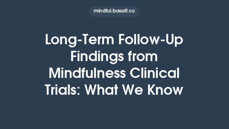 Long-Term Follow-Up Findings from Mindfulness Clinical Trials: What We Know Thumbnail