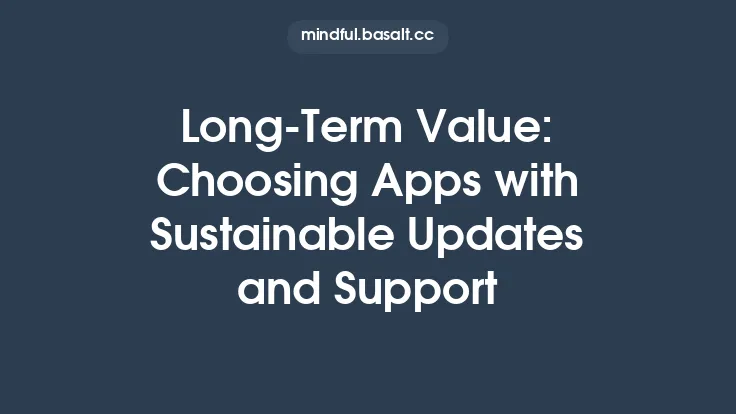Long‑Term Value: Choosing Apps with Sustainable Updates and Support Thumbnail