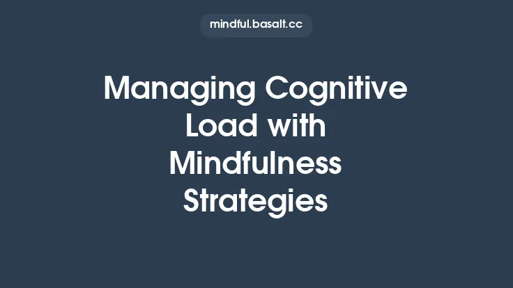 Managing Cognitive Load with Mindfulness Strategies Thumbnail
