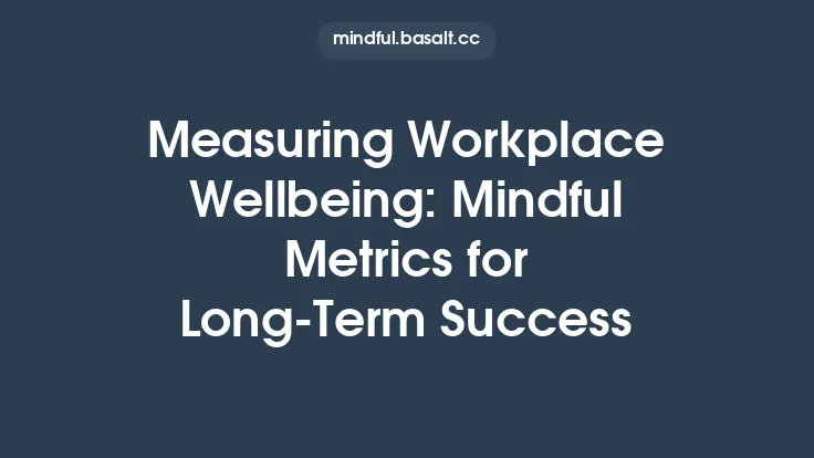 Measuring Workplace Wellbeing: Mindful Metrics for Long‑Term Success Thumbnail