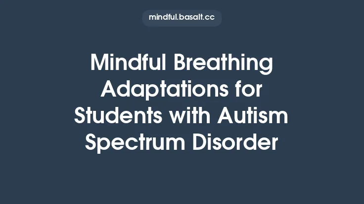 Mindful Breathing Adaptations for Students with Autism Spectrum Disorder Thumbnail