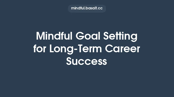 Mindful Goal Setting for Long-Term Career Success Thumbnail