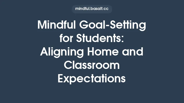 Mindful Goal‑Setting for Students: Aligning Home and Classroom Expectations Thumbnail