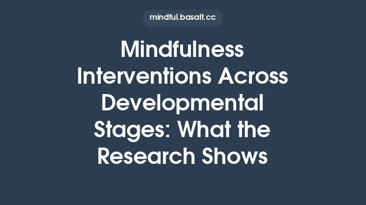 Mindfulness Interventions Across Developmental Stages: What the Research Shows Thumbnail