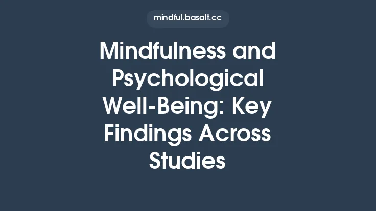 Mindfulness and Psychological Well‑Being: Key Findings Across Studies Thumbnail
