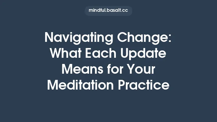 Navigating Change: What Each Update Means for Your Meditation Practice Thumbnail