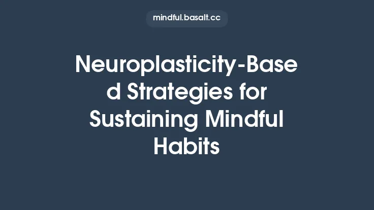 Neuroplasticity‑Based Strategies for Sustaining Mindful Habits Thumbnail