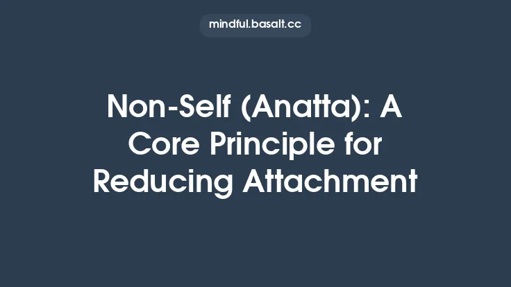 Non‑Self (Anatta): A Core Principle for Reducing Attachment Thumbnail