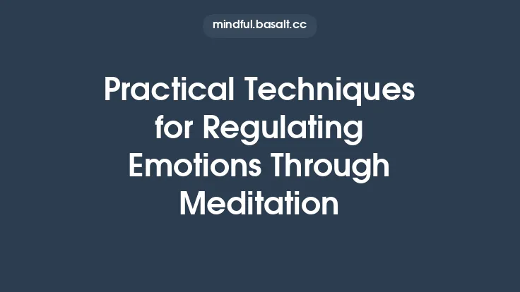 Practical Techniques for Regulating Emotions Through Meditation Thumbnail