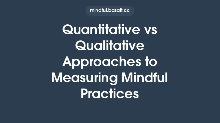Quantitative vs Qualitative Approaches to Measuring Mindful Practices Thumbnail