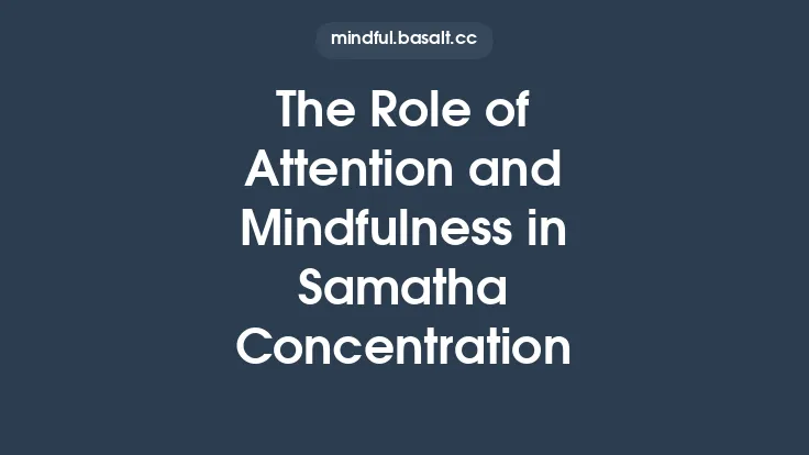 The Role of Attention and Mindfulness in Samatha Concentration Thumbnail
