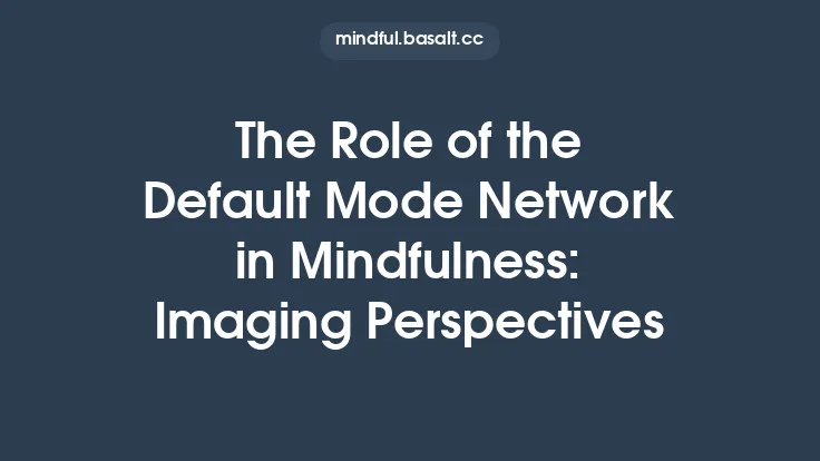 The Role of the Default Mode Network in Mindfulness: Imaging Perspectives Thumbnail